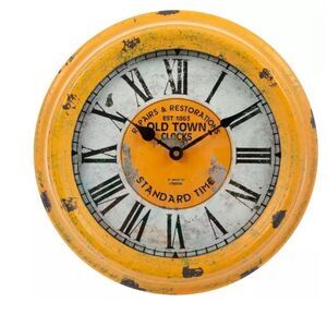 🕰️Antique Yellow Metal Wall Clock
